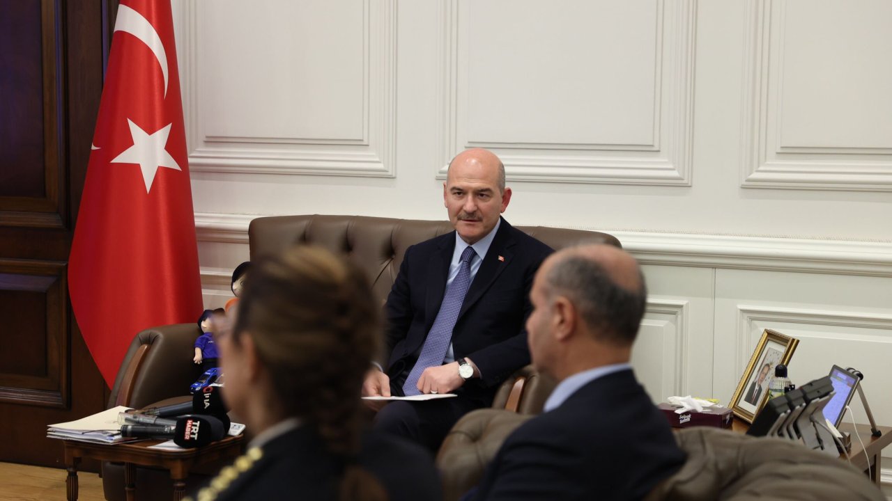 Bakan Soylu, Emniyet Genel Müdürü Aktaş Ve Polisleri Kabul Etti