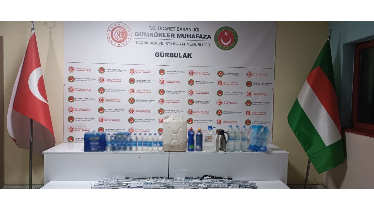 Gürbulak'ta 27 Kilo Sıvı Metamfetamin İle 9 Bin 500 Uyuşturucu Hap Ele Geçirildi