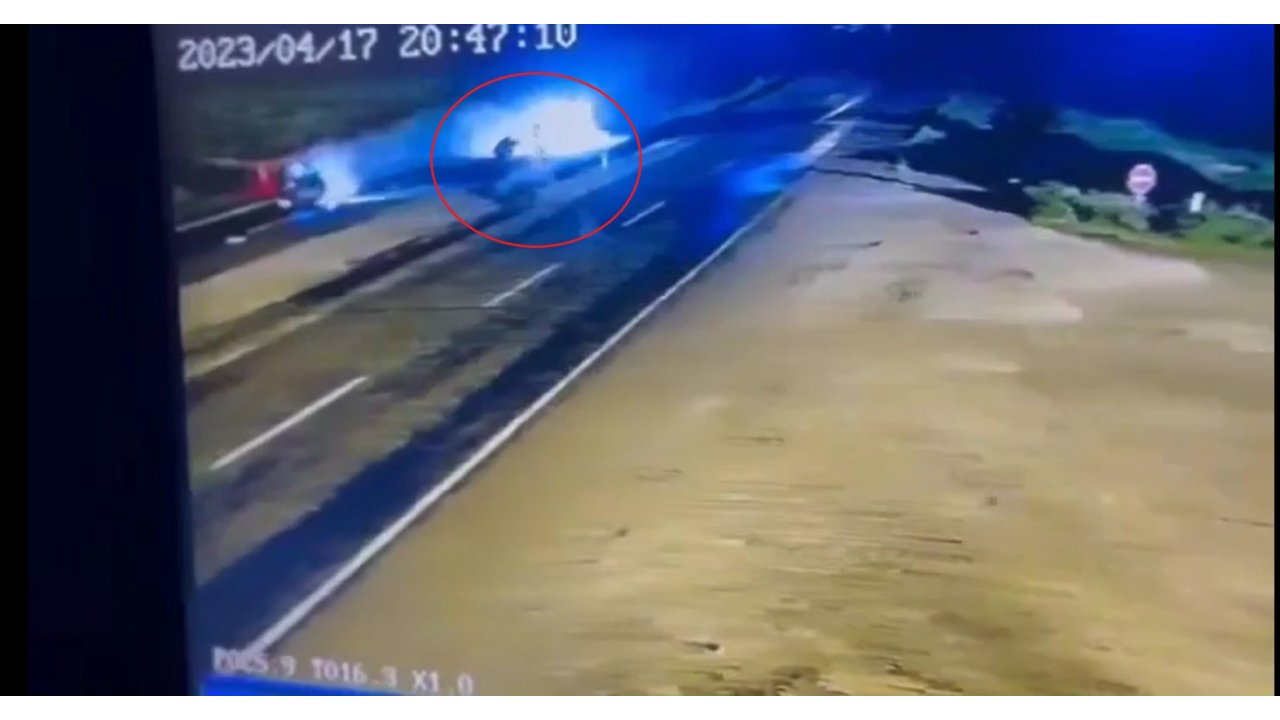 Otomobil  Yola Çıkan Mandalara Çarptı; Sürücü Yaralandı