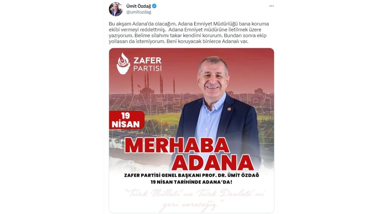 Ümit Özdağ: Belime Silahımı Takar Kendimi Korurum