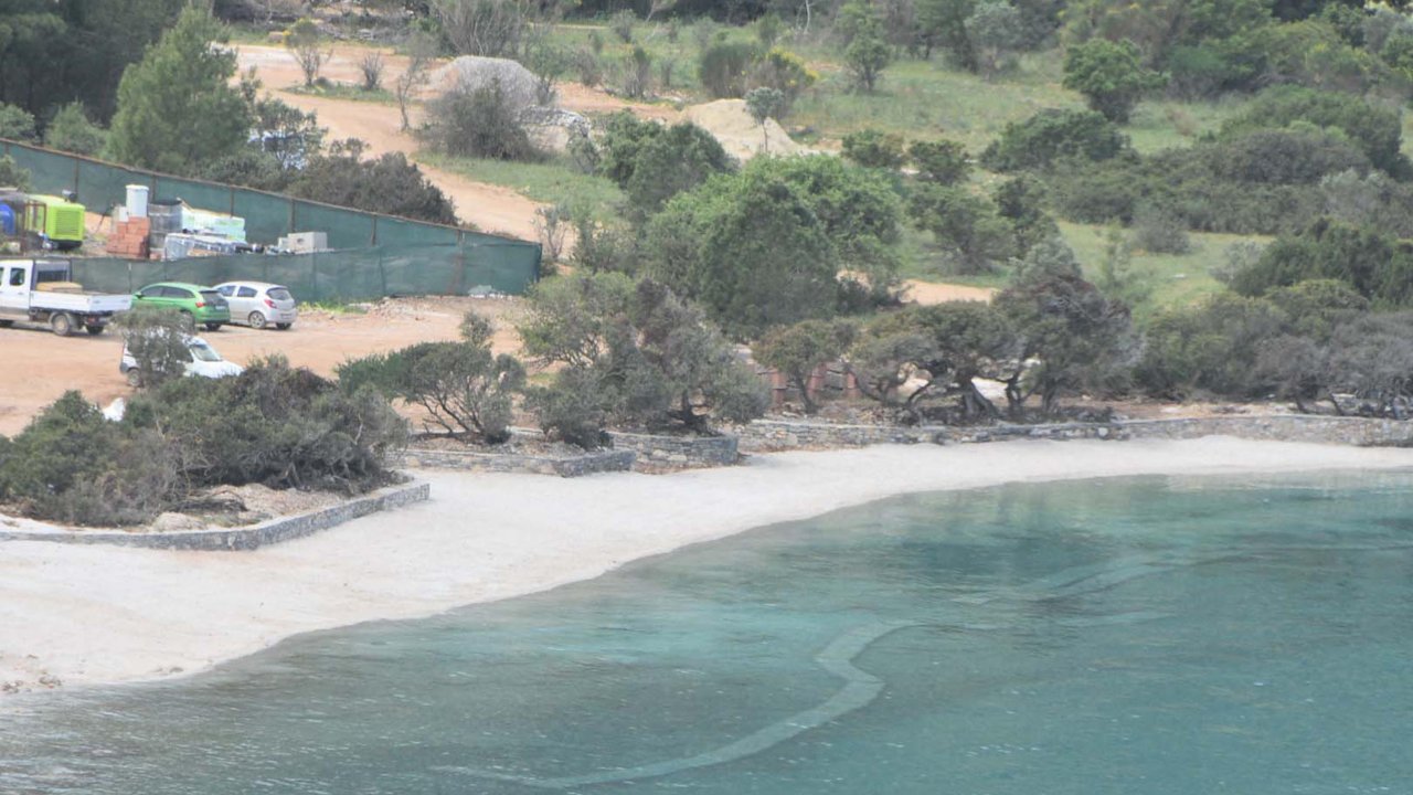 Bodrum'da Sahile Beyaz Kum Döken Firmaya İşlem