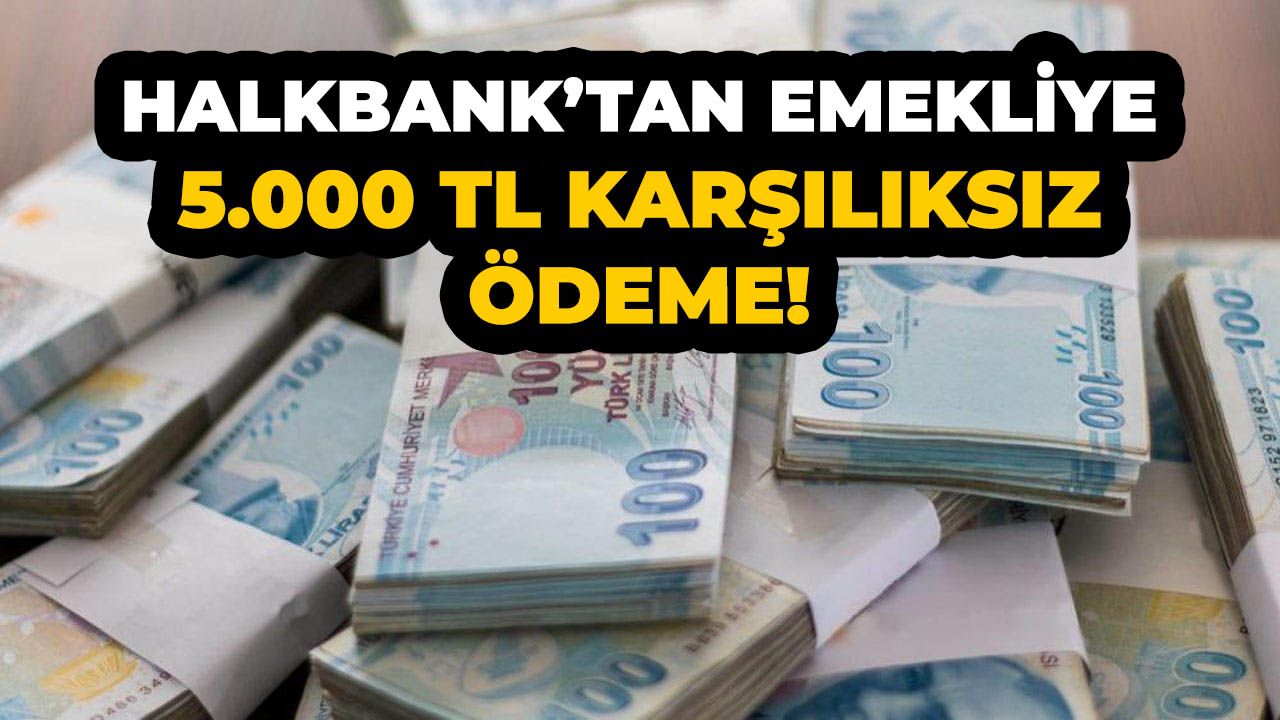 Halkbank'tan emeklilere karşılıksız 5.000 TL nakit desteği!