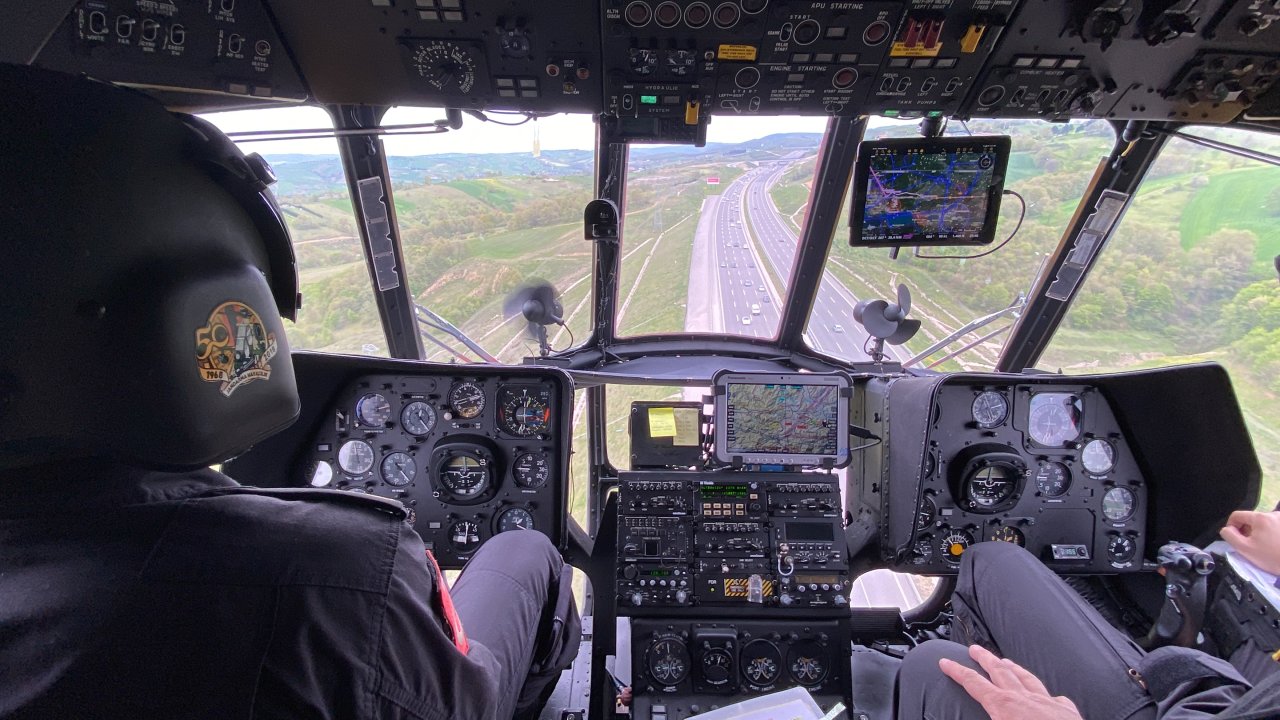 Kocaeli'de Jandarmadan Helikopterli Trafik Denetimi