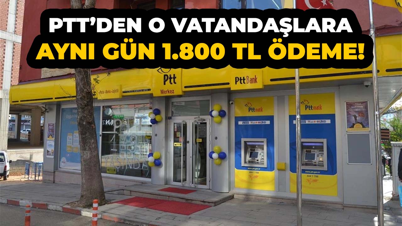 SGK'dan ihtiyaç sahiplerine 1.800 TL yardım! PTT şubelerinden aynı gün ödeme yapılıyor