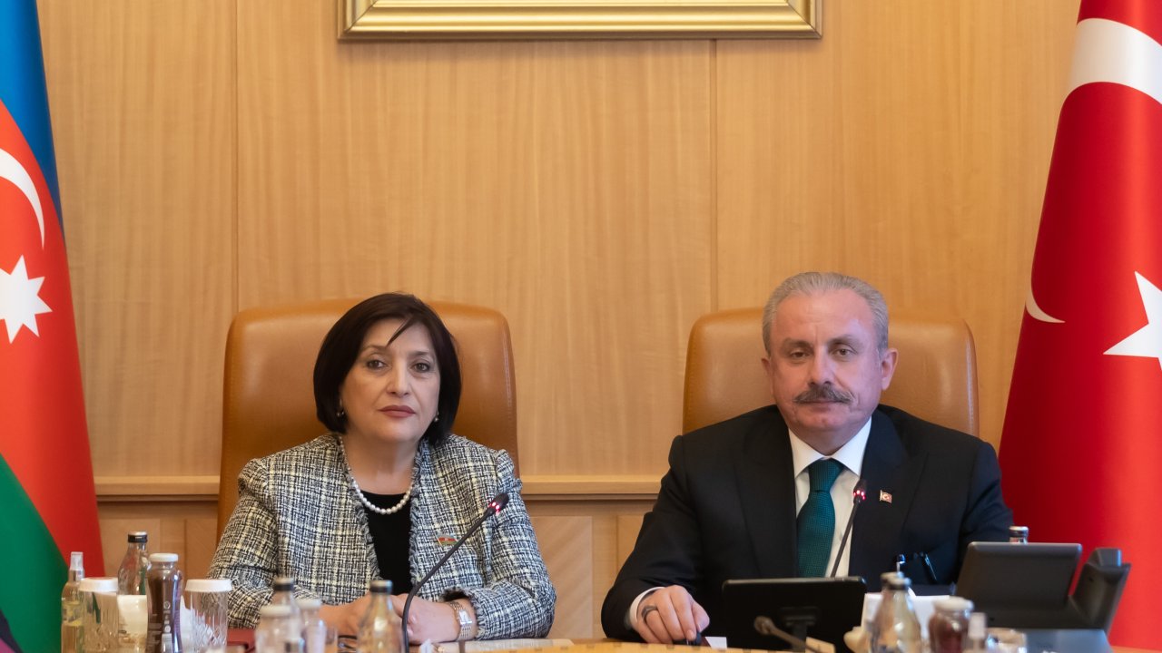 Tbmm Başkanı Şentop, Azerbaycan Milli Meclisi Başkanı Gafarova İle Görüştü