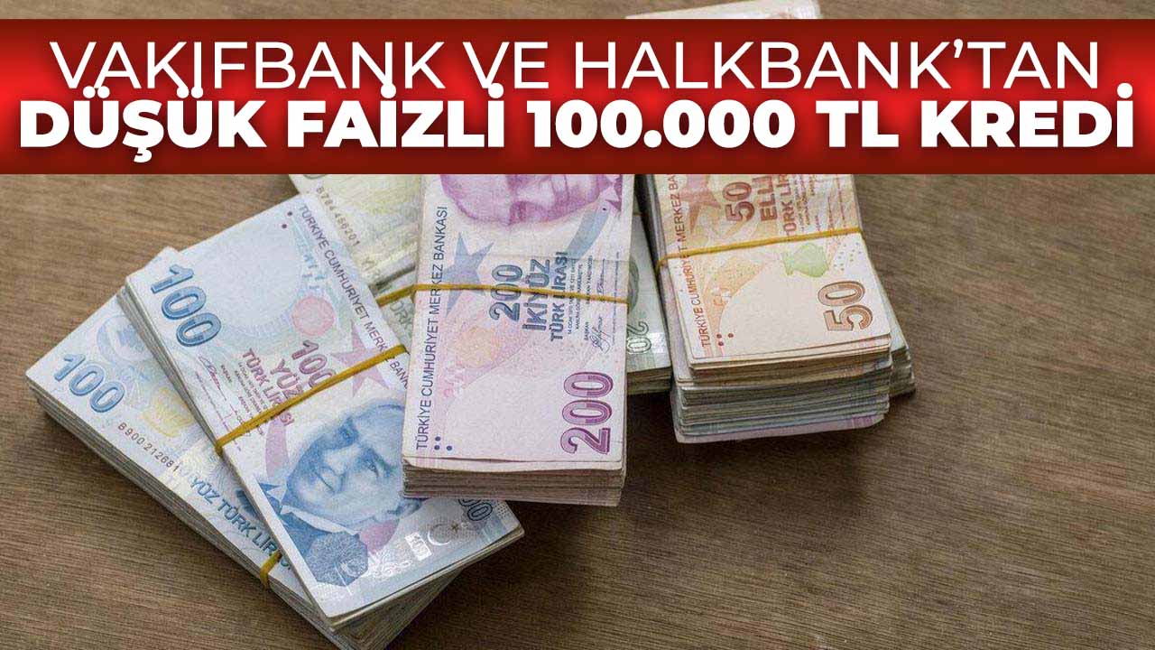 Halkbank ve Vakıfbank'tan düşük faizli 100.000 TL kredi müjdesi!