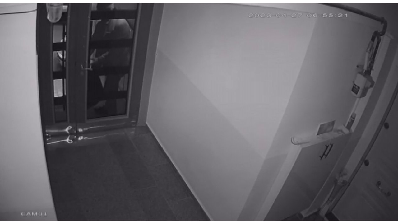 Bayrampaşa'da Apartmanda Ayakkabı Hırsızlığı Kamerada