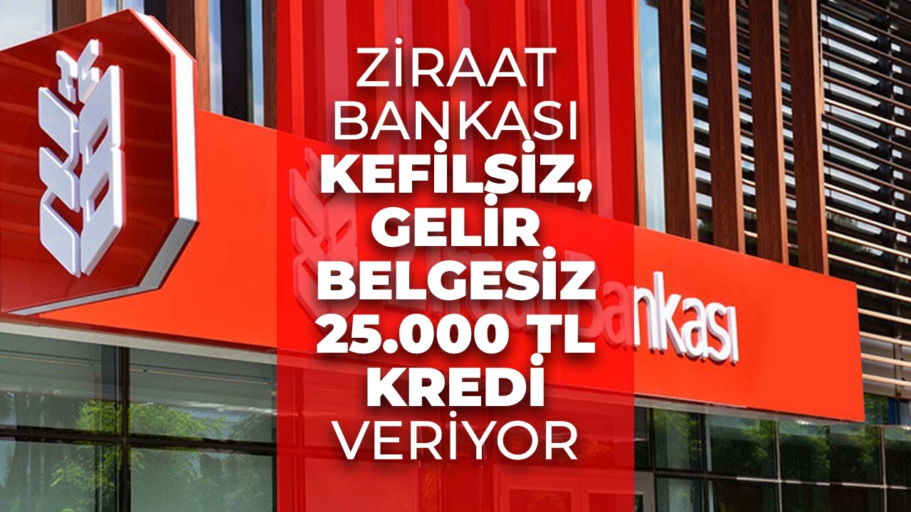 Ziraat Bankası kefilsiz, gelir vergisiz 30.000 TL kredi desteği sunuyor!