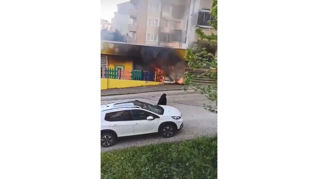 Bursa'da Anaokulunda Yangın