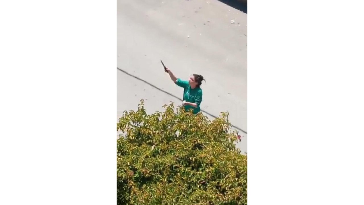 Bıçakla Mahalleliyi Tehdit Edip, 2 Kadınla Kavga Etti