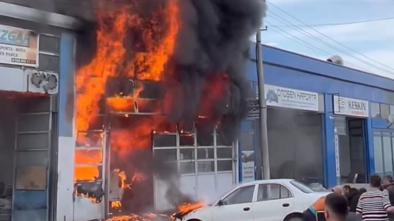 Kaportacıda Çıkan Yangın 3 İş Yerine Daha Sıçradı