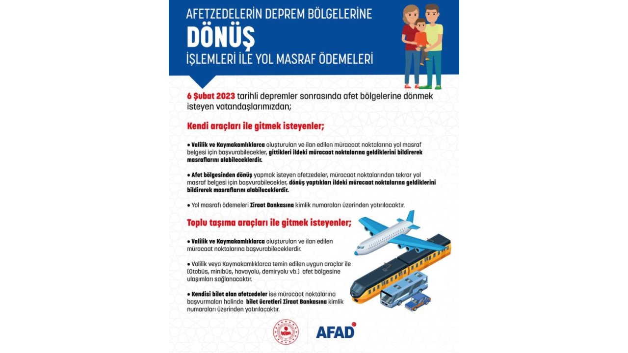 Depremzedelere Yapılacak 'ulaşım' Yardımının Detayları Belli Oldu