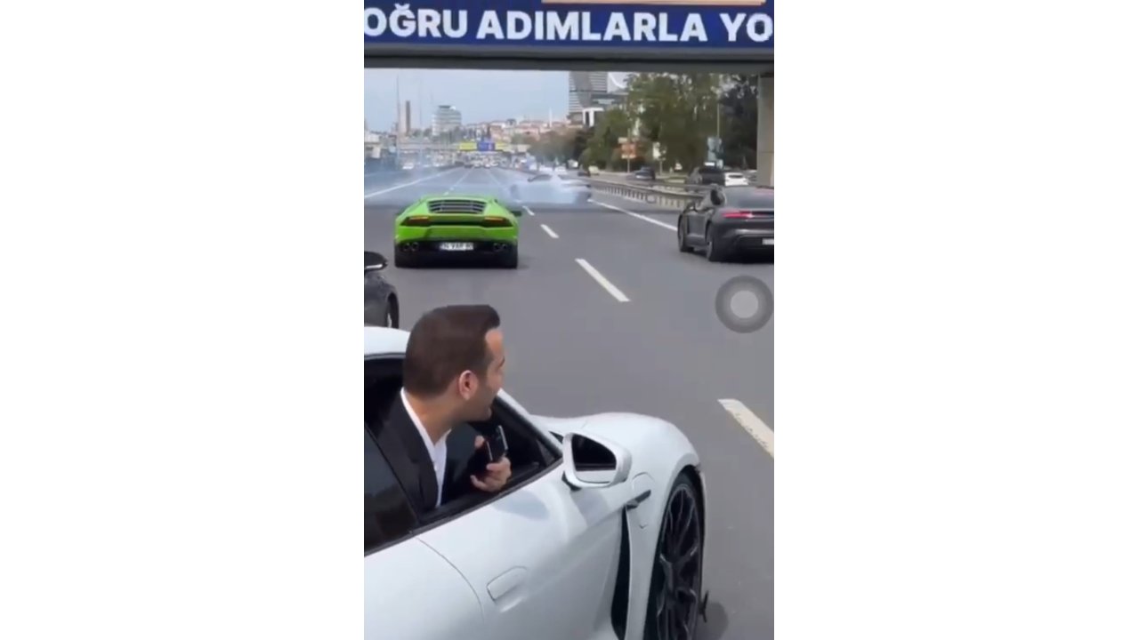 Ataşehir'de Düğün Konvoyunda Drift Kamerada