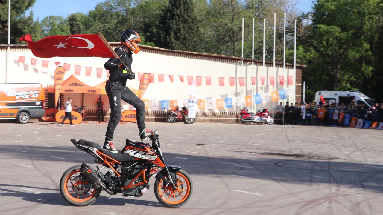 Gaziantep’te Motosiklet Şov Hayran Bıraktı