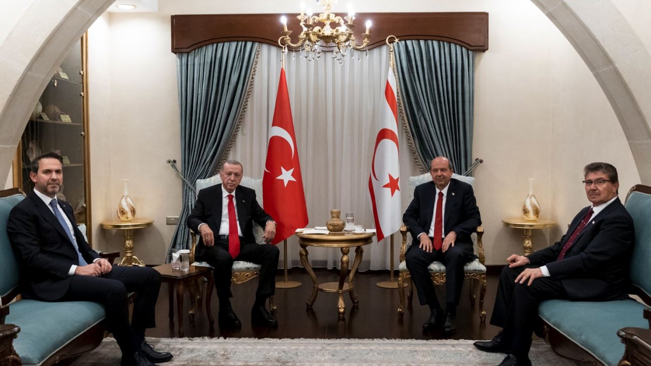 Cumhurbaşkanı Erdoğan, KKTC Cumhurbaşkanı Tatar ile görüştü (3)