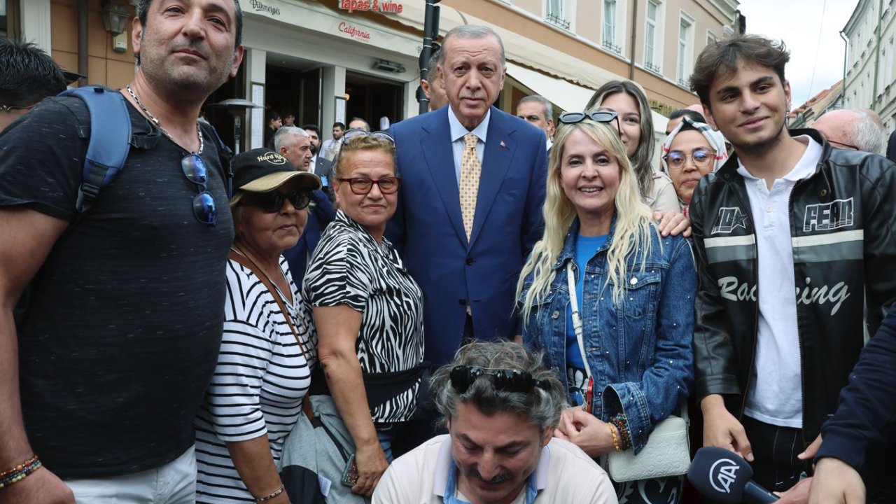 Cumhurbaşkanı Erdoğan Litvanya’da (EK FOTOĞRAF)