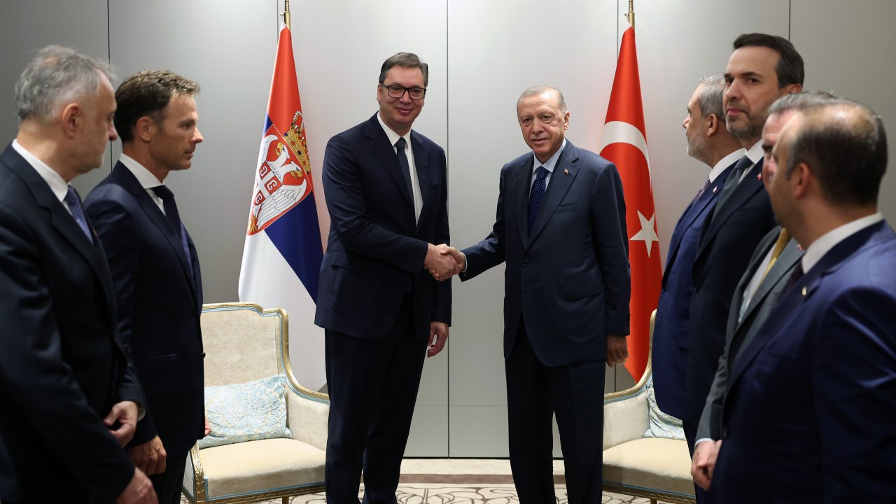 Cumhurbaşkanı Erdoğan, Sırbistan Cumhurbaşkanı Vucic ile görüştü